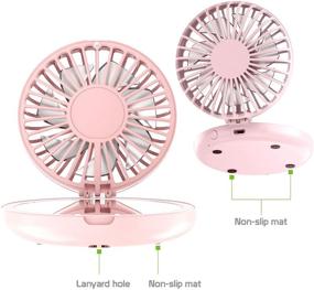 img 2 attached to 💨 Cellet 3 Speed Portable Mini Fan with Compact Mirror: USB Rechargeable Cosmetic Beauty Air Cooling Fan - Buy Now!