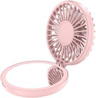 💨 cellet 3 speed portable mini fan with compact mirror: usb rechargeable cosmetic beauty air cooling fan - buy now! logo