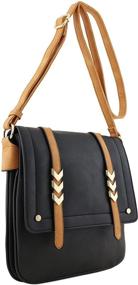 img 3 attached to 👜 Stylish Double Compartment Flapover Crossbody Colorblock Women's Handbags & Wallets: The Perfect Crossbody Bags Combo