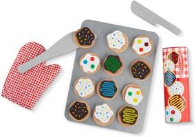 img 1 attached to 🍪 Melissa & Doug Slice Wooden Cookie Set: Fun and Educational Playtime Delight