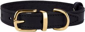 img 2 attached to 🐶 BRONZEDOG Genuine Leather Dog Collar - Adjustable & Durable Collars for Dogs: Small, Medium, Large Sizes - Puppy, Black, Brown, Red, Pink, Purple, Green