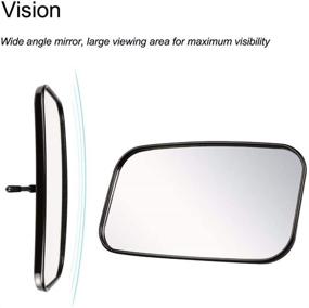 img 3 attached to kemimoto 4x8 Marine Mirror: Universal Rear View Boat Mirrors for Ski Boats, Pontoon Boats, Watercrafts - Ideal for Water Sports & Surfing with 0.6-0.98 Windshield Frames!