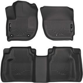 img 4 attached to 🚗 Husky Liners 99491 Floor Liners - Front & 2nd Seat (Footwell Coverage) - Compatible with 2015-2016 Fit