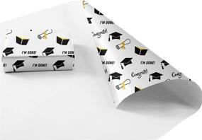 img 1 attached to Graduation Vintage Style Gift Wrapping Paper Sheet – 30 inches x 84 inches