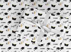 img 2 attached to Graduation Vintage Style Gift Wrapping Paper Sheet – 30 inches x 84 inches