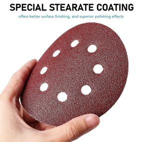 img 2 attached to LotFancy 210pc 5 Inch 8 Hole Sanding Discs - Assorted Grit Sandpaper (40-3000), Hook and Loop Random Orbital Sander Round Sand Paper