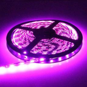 img 2 attached to 💧 Waterproof Pink LED Strip Lights, EverBright Flexible Light Strip, 16.4Ft 5050 300Leds, Ideal for Home Kitchen Neon Undercar Lighting Kits, Party Stage Decoration Tape Light