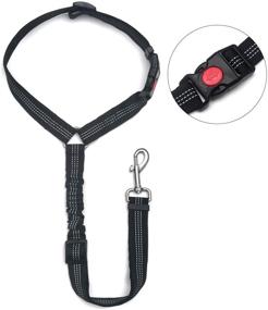 img 4 attached to Callenbach Dog Seatbelt: Adjustable Pet Car Seat Belt for Puppy Safety, Reflective Elastic Bungee to Connect with Dog Harness in Vehicle Travel - Ideal for Daily Use