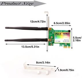 img 3 attached to 🔌 Padarsey 1167Mbps PCI-e Wireless Network Card, Dual Band 2.4GHz/5GHz Bluetooth 4.0 WLAN WiFi Adapter for PC Desktop, Compatible with Windows XP, Windows 7, Windows 8, Windows 8.1, Windows 10 (WIE7265)