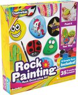 🎨 kids' outdoor rock painting activity logo