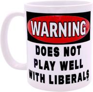 humorous coffee mug: not compatible with liberals - a novelty cup ideal for republicans & conservatives, perfect gop gift idea logo