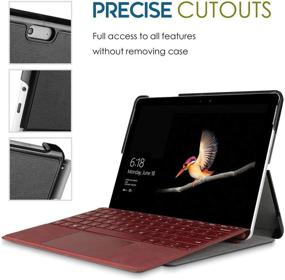 img 1 attached to 📱 Procase Protective Case for Surface Go 2 2020 / Surface Go 2018 with Built-in Pen Holder - Slim, Light, and Smart Cover Stand - Compatible with Surface Type Cover - Black