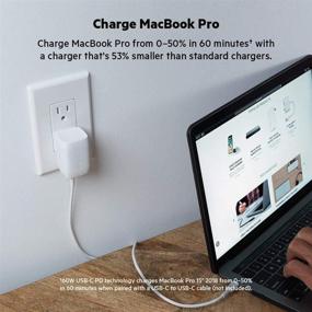 img 1 attached to Belkin Works with Chromebook 60W GaN Charger: Fast USB-C PD Charger, Certified for Chromebook and MacBook Pro Charging