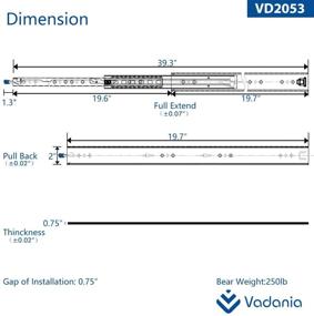 img 2 attached to 🗄️ VADANIA Bearing Extension Drawer Slides