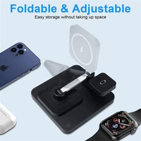 img 1 attached to 🔌 15W Fast Charging Dock - Foldable 3-in-1 Magnetic Wireless Charger Station, SICOTOOL - Compatible with iPhone 13 Series, iPhone 12/12 Pro Max/Mini/AirPods/iWatch Series - Includes QC3.0 Adapter