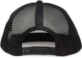 img 2 attached to 🧢 DALIX Flat Billed Trucker Hat: Stylish Mesh Back, Adjustable Snapback Cap in Solid Two Toned Design - Sizes S, M, L