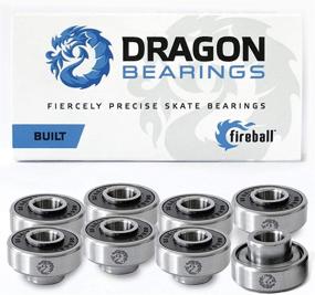 img 4 attached to 🔥 Fireball Dragon Skateboard Bearings for Longboards and Inline Roller Skates- Rollerblades, Set of 8 Bearings with Dual Labyrinth Seal Shields