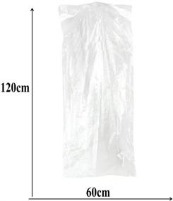 img 1 attached to Set of 50 Transparent Garment Bags - Suit, Clothing, Gown, and Dress Storage - 60 × 120 cm