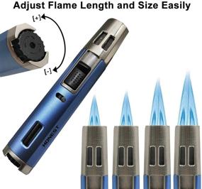 img 3 attached to 🔥 Torch Lighters: JUN-L Refillable Butane Torch Adjustable Pen Lighter - Double Flame Jet Flame Lighter for BBQ, Camping, and Grilling - Multipurpose