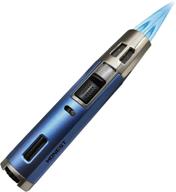 🔥 torch lighters: jun-l refillable butane torch adjustable pen lighter - double flame jet flame lighter for bbq, camping, and grilling - multipurpose logo