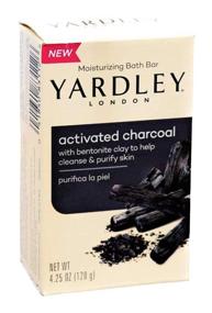 img 3 attached to Bundle of 3 Yardley London 🛁 Activated Charcoal Moisturizing Bath Bars, 4.25 oz each