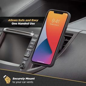 img 2 attached to 🚗 SCOSCHE MAGVM2B MagicMount Magnetic Vent Mount Holder - Optimized for Vehicles | Frustration-Free Packaging | Sleek Black Design