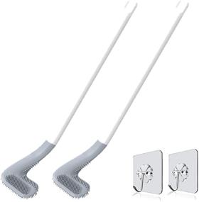 img 2 attached to 🚽 2 XGolf Head Toilet Brush - Powerful Cleaning with No Dead Ends! Advanced Home Bowl Scrub Brushes for Easy Wc Cleaning - Wall Hanging, Long Handle, Eco Friendly