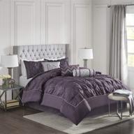 madison park laurel comforter set in plum, king size logo