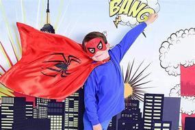 img 2 attached to 🦸 Superhero Cape Kids Avengers Mask Cosplay Costumes: Unleash Your Inner Hero!