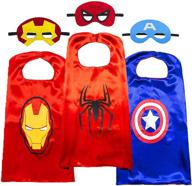 🦸 superhero cape kids avengers mask cosplay costumes: unleash your inner hero! логотип