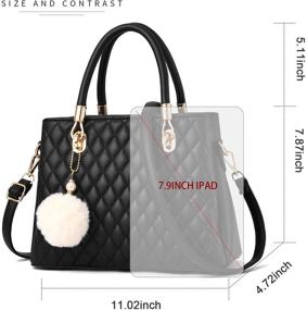 img 2 attached to Stylish Women's Leather Satchel Shoulder Handbags & Wallets: Perfect Satchels for Women