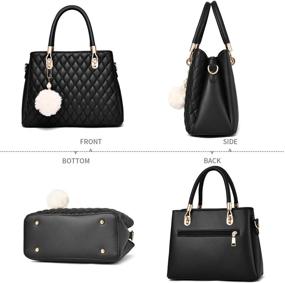 img 3 attached to Stylish Women's Leather Satchel Shoulder Handbags & Wallets: Perfect Satchels for Women