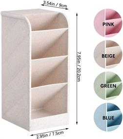 img 3 attached to 🖊️ SITAKE Pen Pencil Holder Organizer: 4 Color Marker Storage for Big Desk Organization. Cute Kawaii Stationery for Kids, Girls, Officer, and School Supplies (4 Colors BIG)