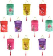 🏮 vibrant multicolor chinese paper lanterns & japanese decorations: perfect for home, parties, and festive celebrations like chinese new year & moon festival логотип