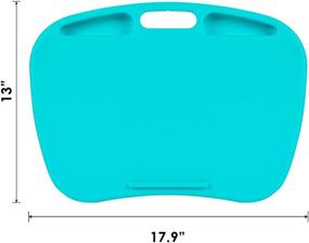 img 1 attached to 📚 LapGear MyDesk Lap Desk - Turquoise - Fits 15.6 Inch Laptops - Style No. 44449 - with Device Ledge and Phone Holder