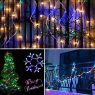 🌞 120 led solar powered string lights - 40ft fairy lights outdoor decoration for garden, patio, party, weddings & christmas decor - multi-color логотип