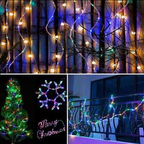 img 4 attached to 🌞 120 LED Solar Powered String Lights - 40FT Fairy Lights Outdoor Decoration for Garden, Patio, Party, Weddings & Christmas Decor - Multi-Color