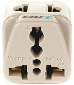 img 3 attached to OREI WP-L-GN Grounded Universal 2 in 1 Plug Adapter - Type L for Italy & Uruguay - High Quality - CE Certified - RoHS Compliant