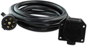 img 2 attached to 8-Foot 7-Way Trailer Extension Cord - Heavy Duty & Weatherproof - Ideal for RV Trailer, Caravan, 5th Wheel to Truck or Van - 7 Pin Connector Plug