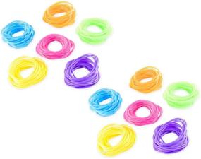 img 1 attached to 80s Colorful Retro Rock Pop Star Rainbow Diva Disco Jelly Neon Gel Bracelets Bands - Assorted 288pk