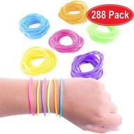 80s colorful retro rock pop star rainbow diva disco jelly neon gel bracelets bands - assorted 288pk логотип