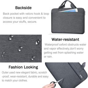 img 1 attached to 👝 Voova 13.3 Inch Laptop Sleeve Case Bag for Macbook Air/Pro 13, Surface Laptop/Book 4 3 2, Hp Dell Xps 13 Chromebook - Protective Computer Carrying Briefcase with Strap, Grey - Upgraded Design