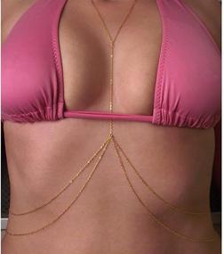 img 3 attached to Jewelry Bikini Double Harness Golden