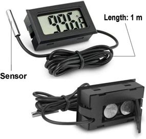img 3 attached to 🌡️ JEDEW Aquarium Thermometer: Accurate LCD Digital Gauge for Reptile & Fish Tanks, Terrariums, and Refrigerators - Fahrenheit (℉) Display
