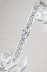 img 3 attached to 💎 Redowa Rhinestone Wedding Belt: Bridal Sash Applique with Crystal Pearls & Beaded Accents