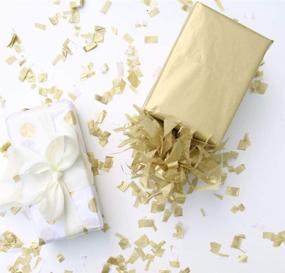 img 1 attached to 🎁 UNIQOOO 40 Sheets Premium Metallic Gold Tissue Gift Wrap Paper Bulk - Ideal Gold Tissue Paper for Gift Bags, Wedding, Party and DIY Crafts - Eco-Friendly Gift Wrapping Accessory - 20" X 26" Each