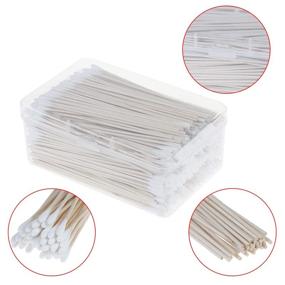 img 3 attached to 400 Pack 6-Inch Wooden Long Single Tip Swabs for Gun Cleaning, Makeup, Jewelry, Ear Cleanings - Includes Storage Case