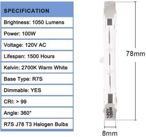 img 3 attached to 💡 Enhanced Illumination: Dimmable Halogen J Type Floodlight with 1050Lm Lumens