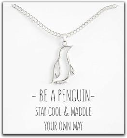 img 4 attached to Happiness in a Penguin Pendant: The Perfect Gift for Women, Girls, and Kids – Happy Kisses Necklace