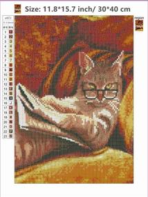 img 2 attached to 🐱 Discover the Joy of Creating with AIRDEA DIY 5D Cat Diamond Painting Kits – Perfect Artistic Craft for Kids and Adults, Full Drill Gem Art Painting Cat Crystal Rhinestone Embroidery Cross Stitch Ornaments for Stunning Home Wall Decor – 30x40cm Canvas